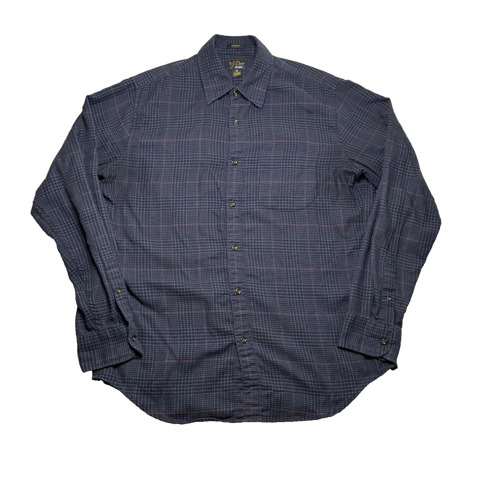 J Crew Shirt Mens M Plaid Cashmere Blend Flannel Button Down Quiet Luxury Preppy